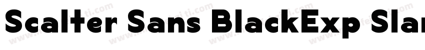 Scalter Sans BlackExp Slant字体转换